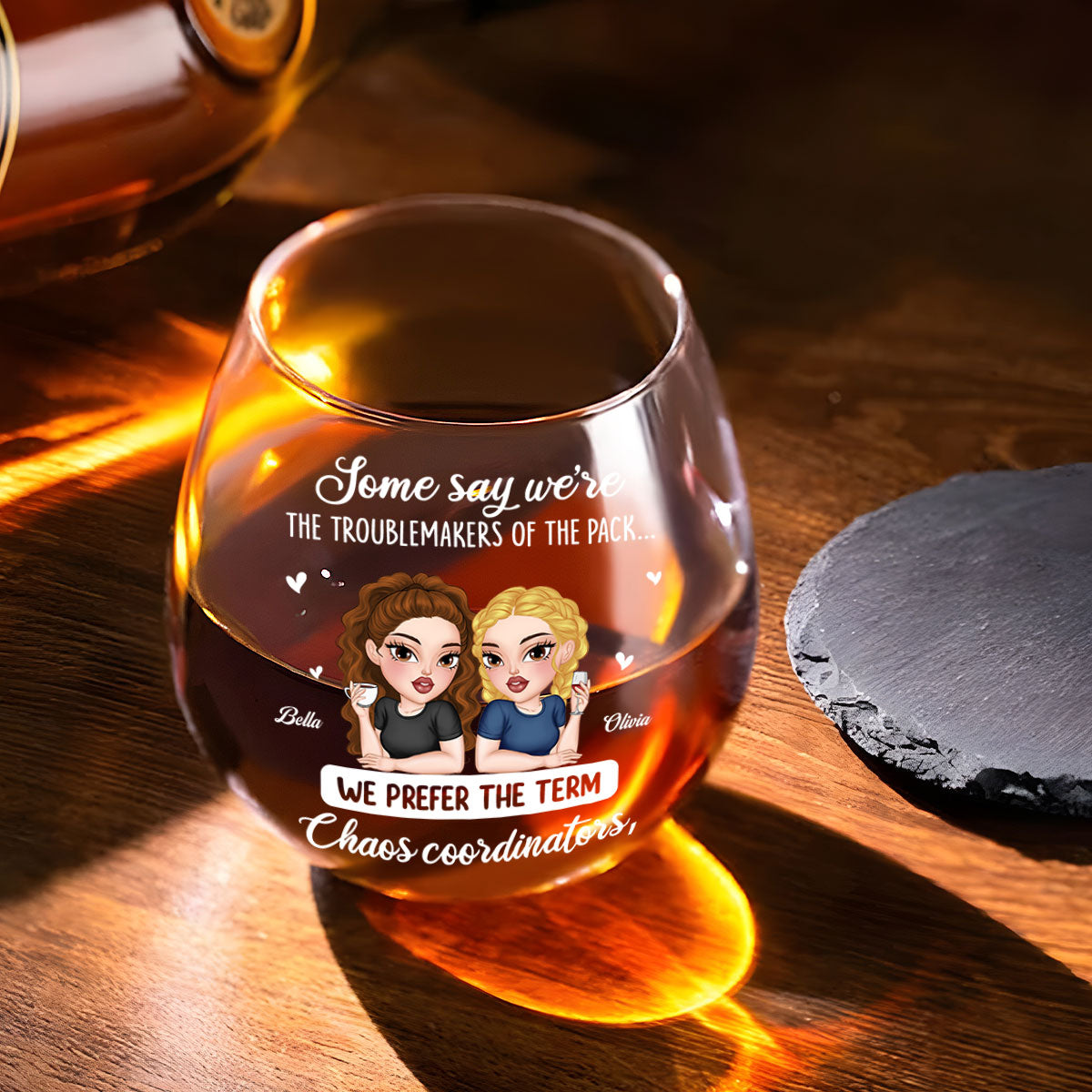 We Are Chaos Orchestrators - Personalized Wine Glass
