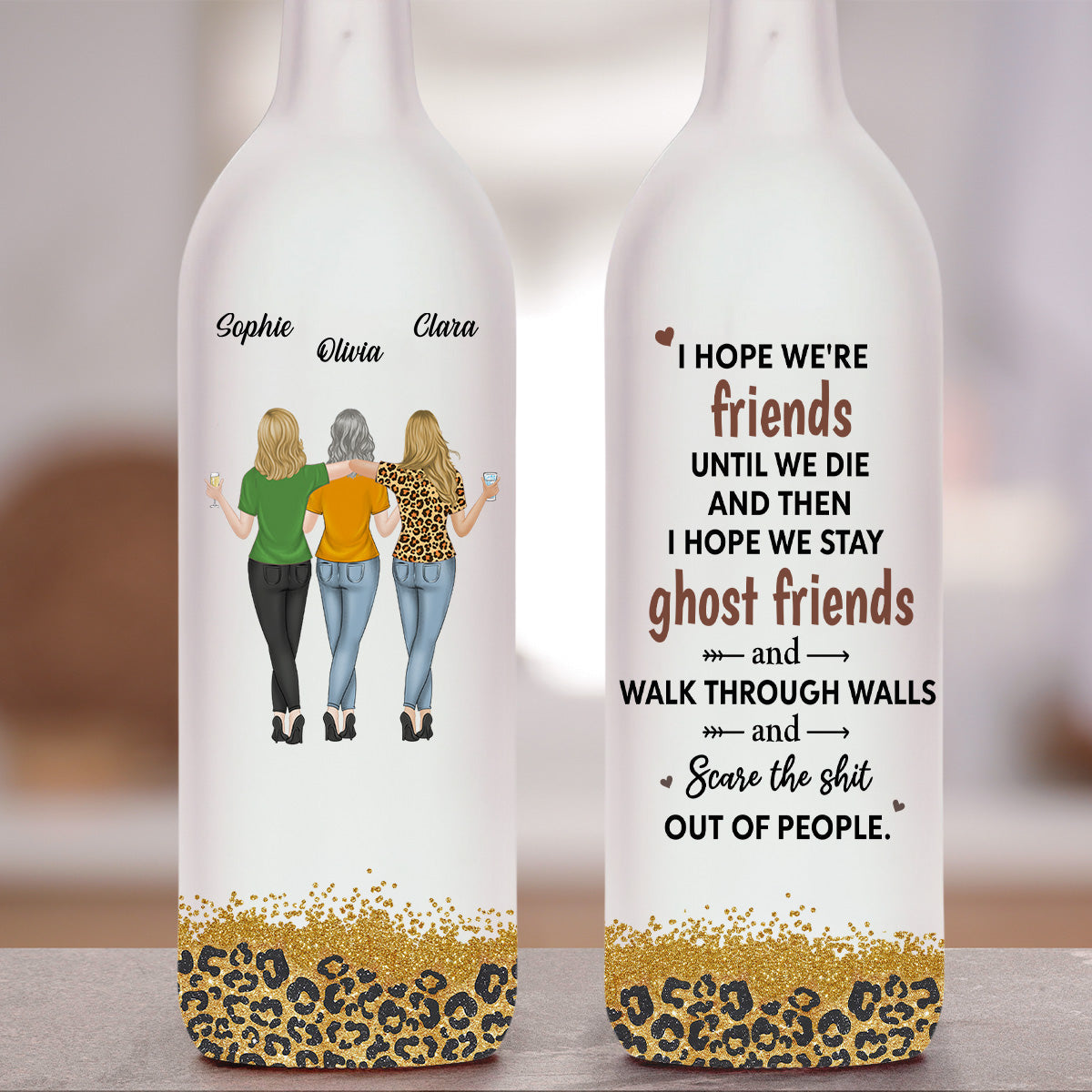 We Are Friends Until We Die - Personalized Bottle Lamp