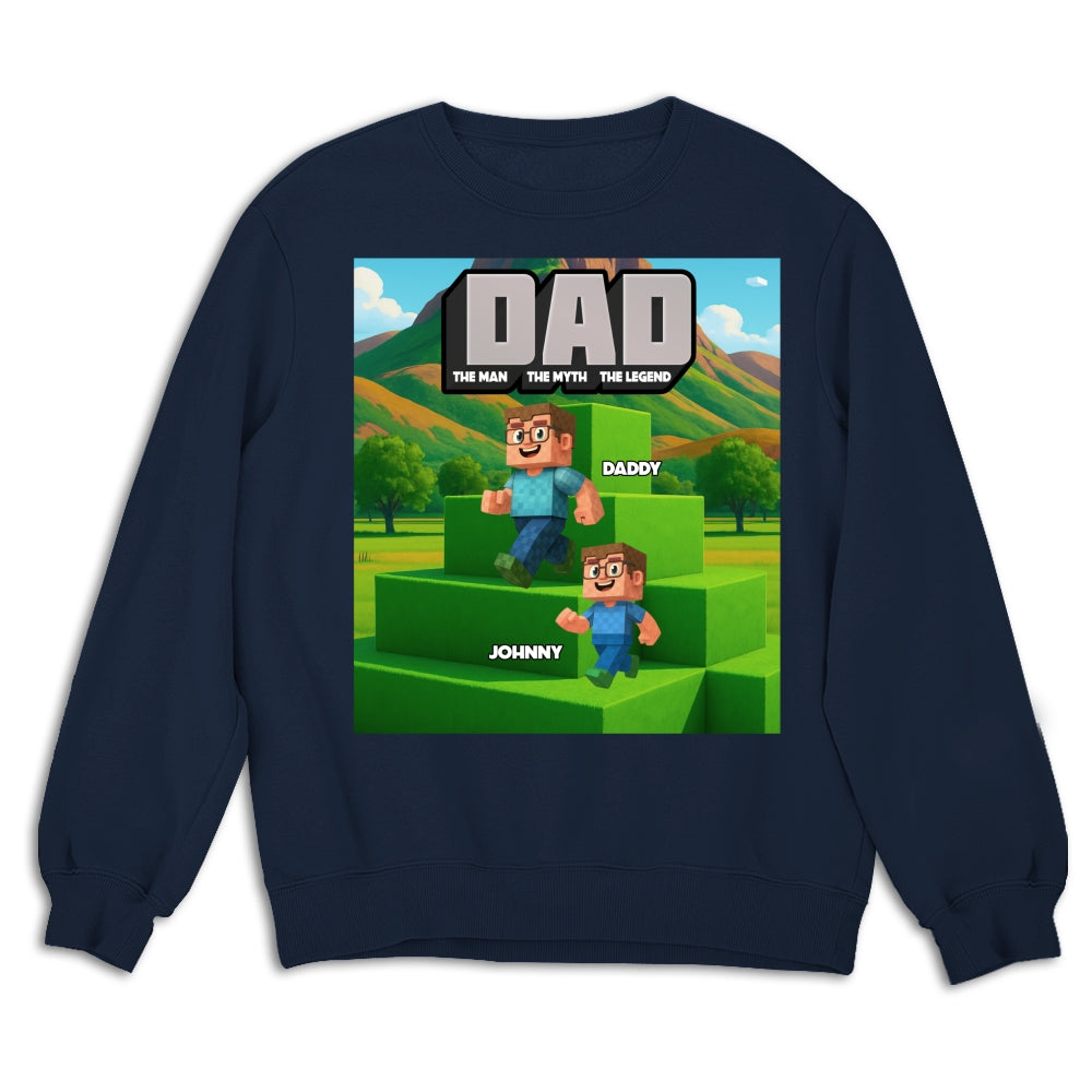 Custom Father's Day Gift For Son • Blocky Dad - Personalized Shirt