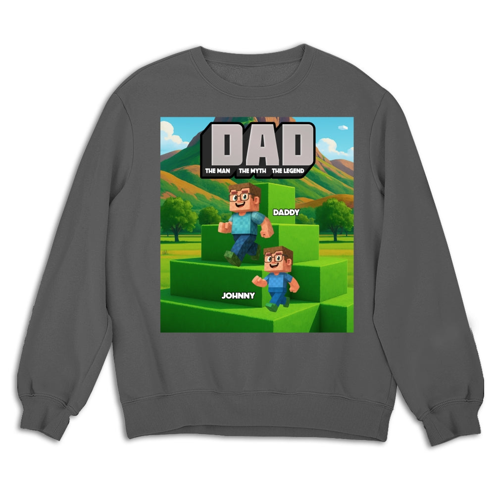 Custom Father's Day Gift For Son • Blocky Dad - Personalized Shirt