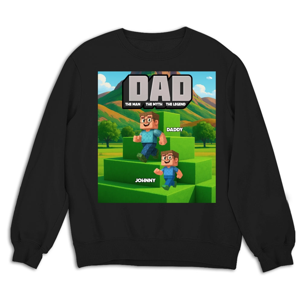 Custom Father's Day Gift For Son • Blocky Dad - Personalized Shirt