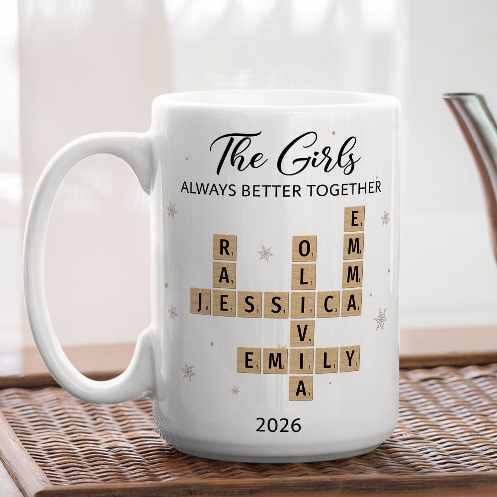 Custom Christmas & Birthday Gift for Brother & Sister • Our Names Intertwined - Personalized Coffee Mug