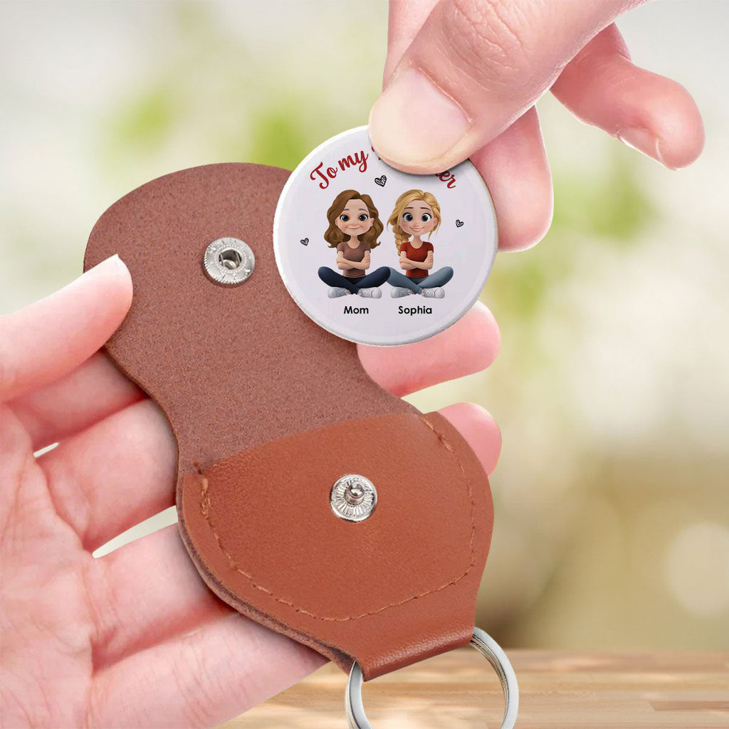 Custom Coin Keychain for Daughter Mom, Mother's Day Birthday Gifts • You Are Loved - Personalized Pocket Hug