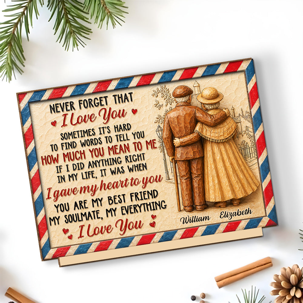 Custom Couple's Decor, Anniversary & Wedding Gift • You Are Mine - Personalized 2-Layer Wood Plaque With Flat Base