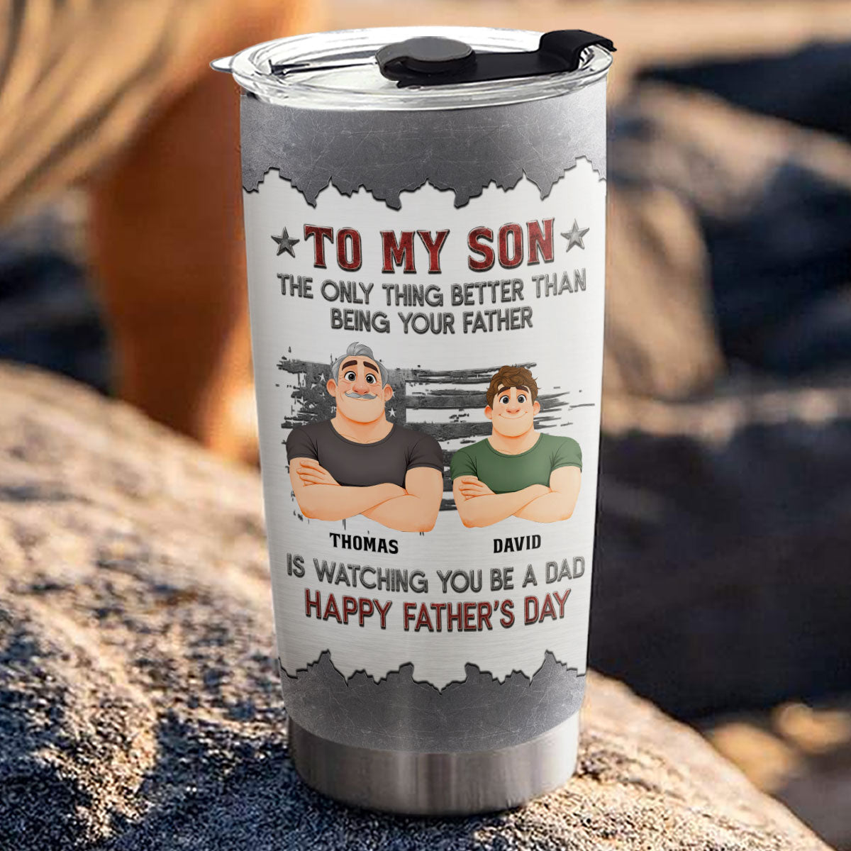 Custom Father's Day Birthday Gifts For Son • Proud Of My Son Be A Dad - Personalized Tumbler