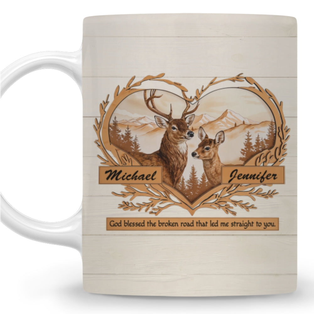 Custom Anniversary Keepsake Gifts For Couple • Deer Love - Personalized Coffee Mug