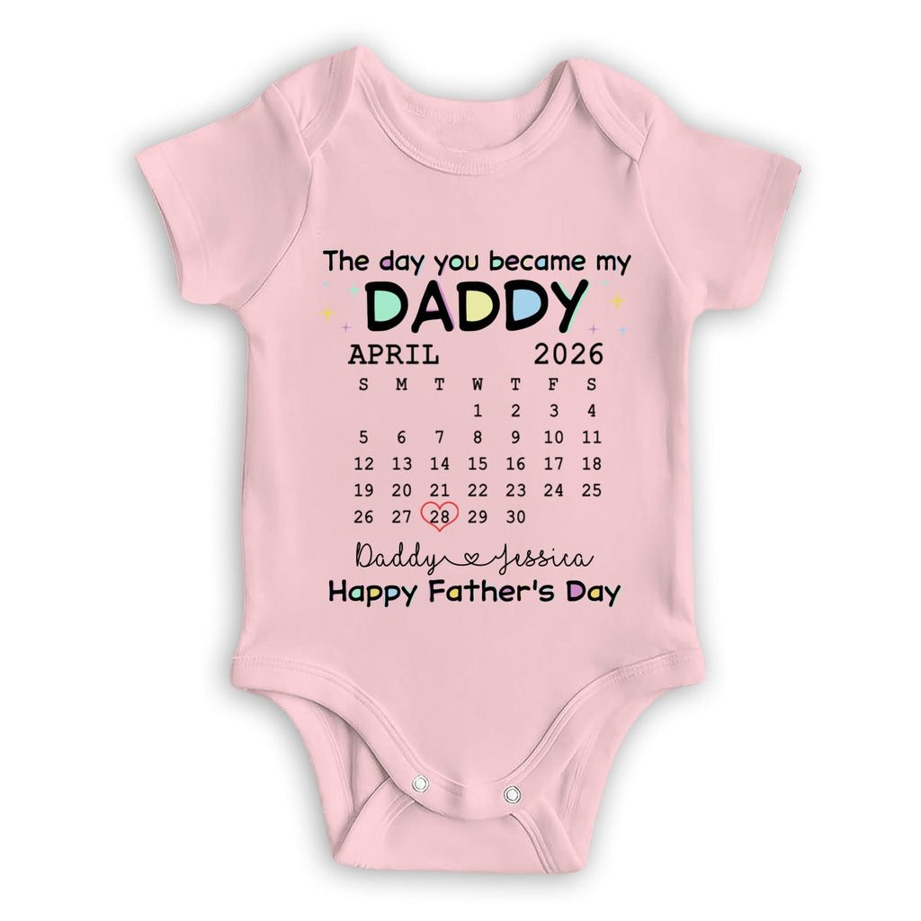 The Day You Become My Daddy - Personalized Baby Onesie