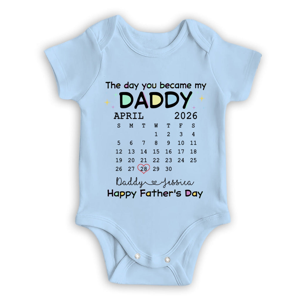 The Day You Become My Daddy - Personalized Baby Onesie