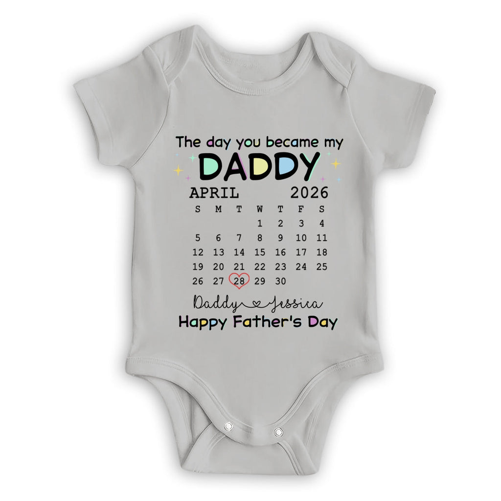 The Day You Become My Daddy - Personalized Baby Onesie