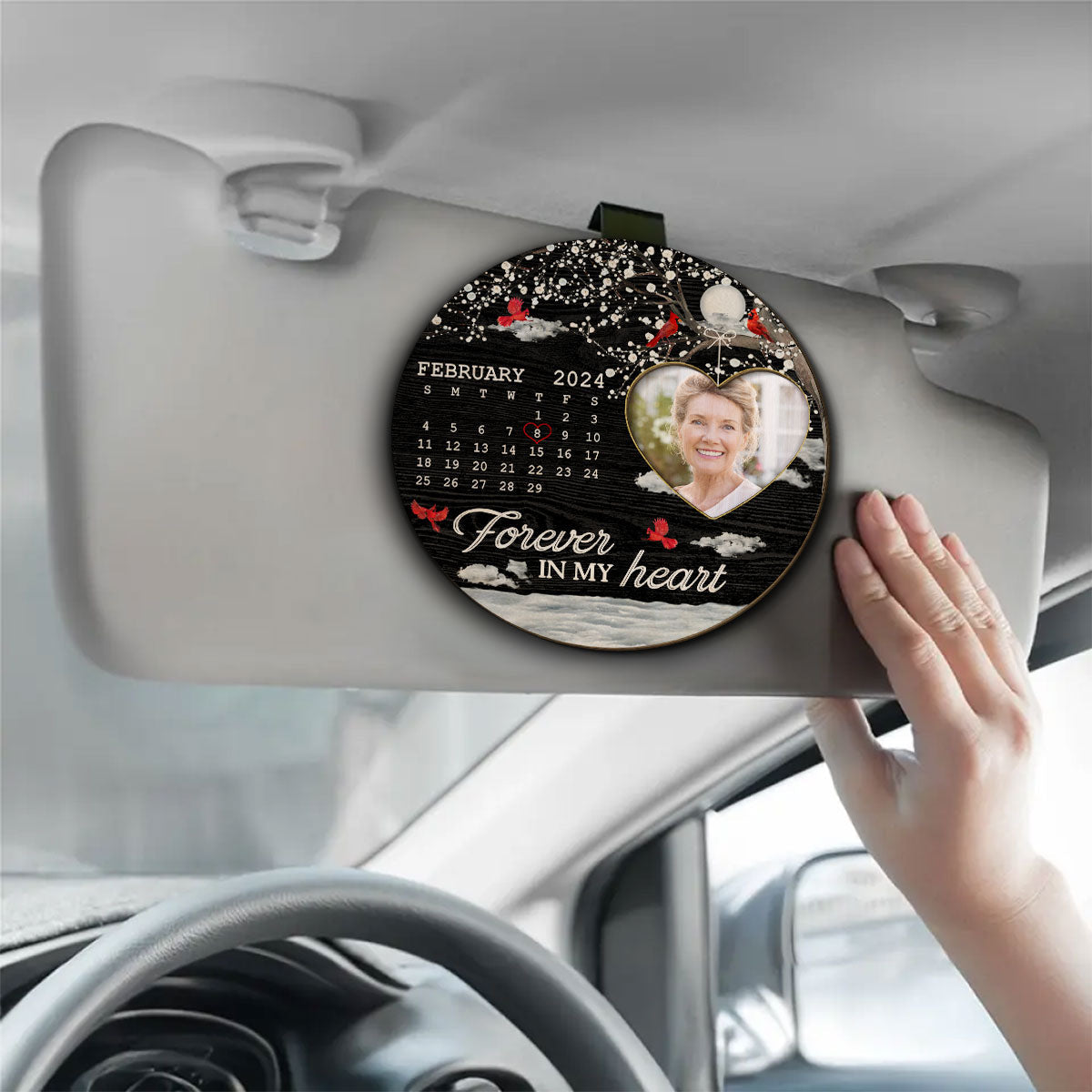 A Piece Of My Heart - Personalized Car Visor Clip