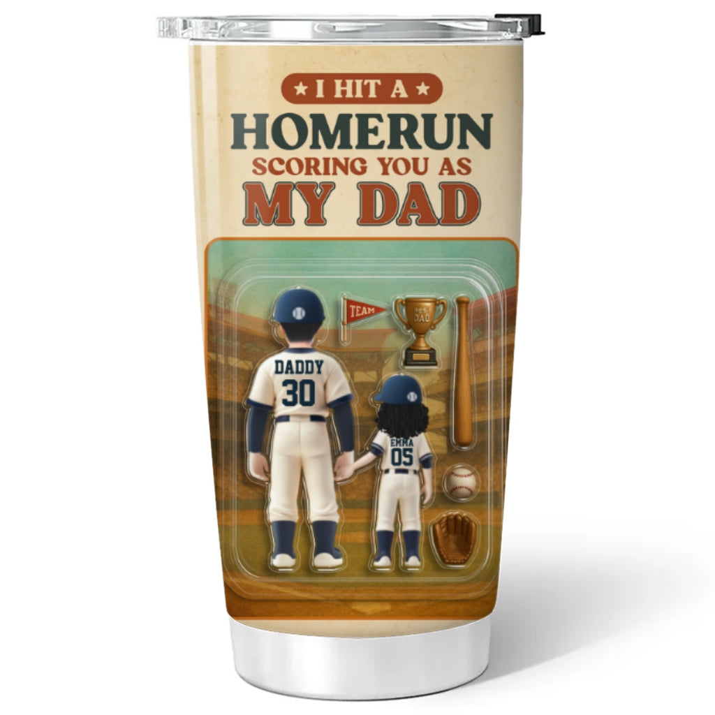 Custom Father's Day Birthday Gifts For Dad • Baseball Dad - Personalized Tumbler