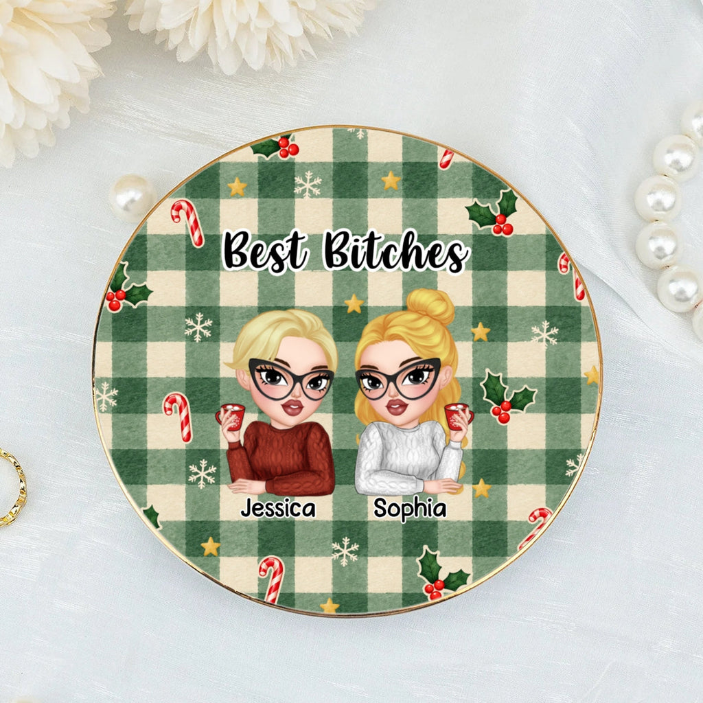 Custom Trinket Dish Gift for Friend, for Soul Sister • Certified Besties - Personalized Jewelry Dish