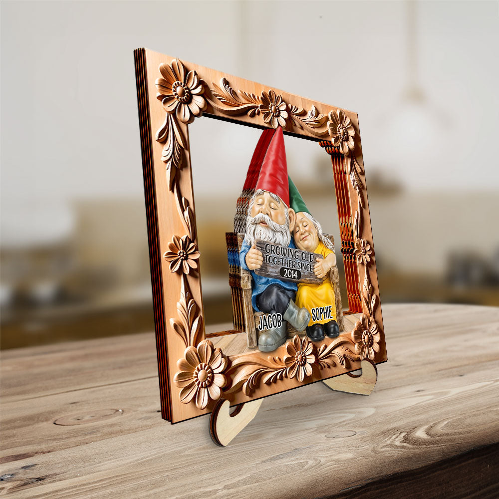 Custom Couple's Decor, Anniversary & Wedding Gift • Growing Old Together - Personalized Wooden Plaque