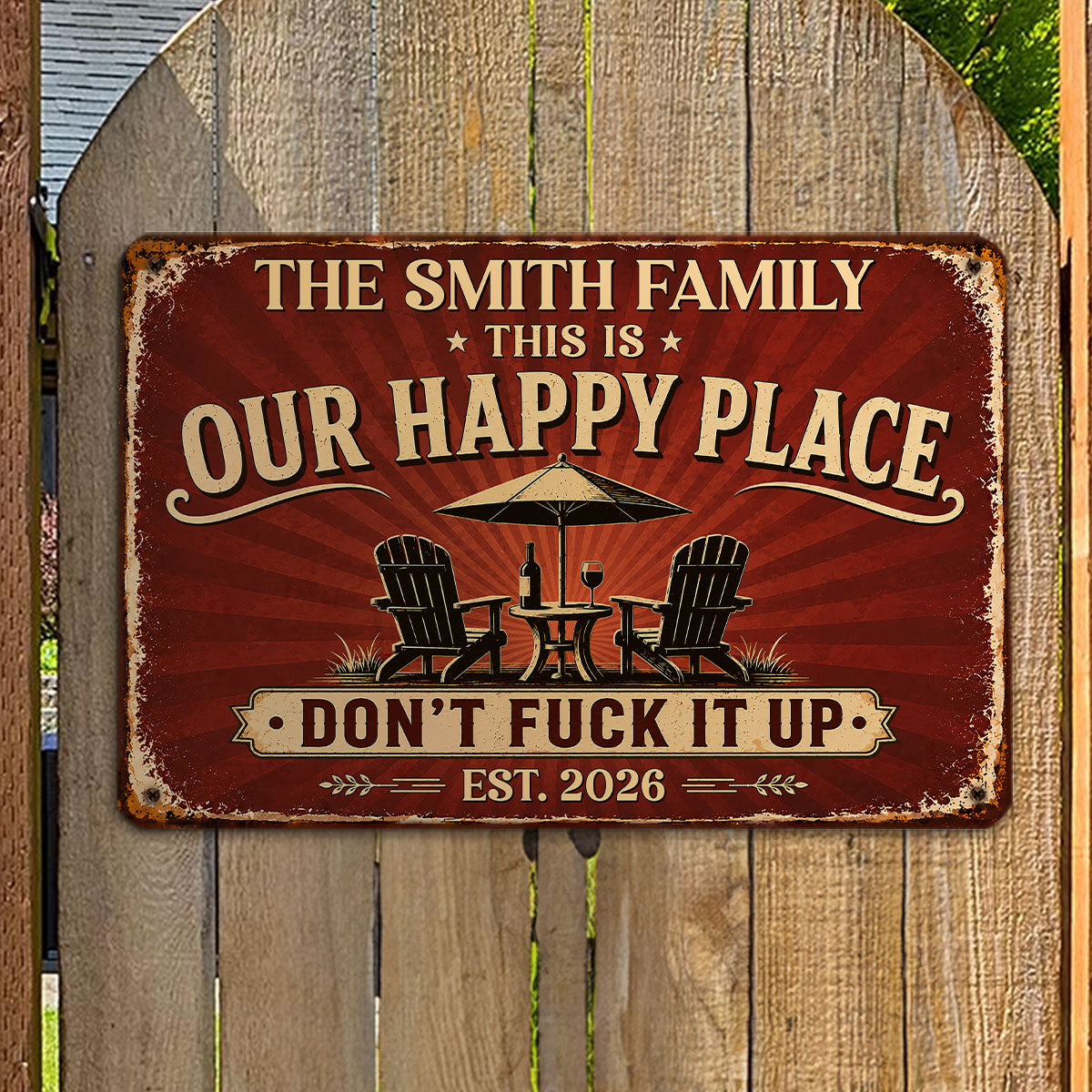 Custom Home & Wall Decor, Birthday & Christmas Gift • Best Place - Personalized Metal Sign