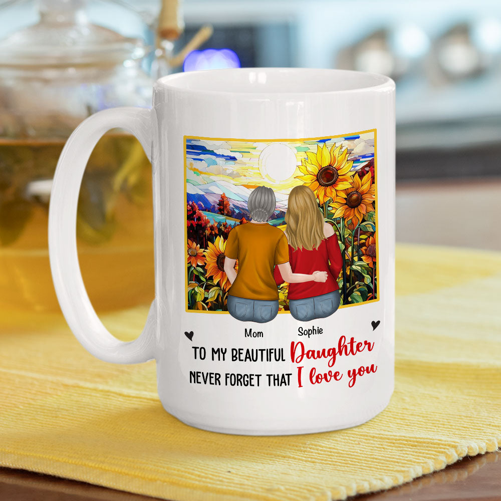 Custom Christmas & Birthday Gift for Mom • Never Forget I Love You - Personalized Coffee Mug