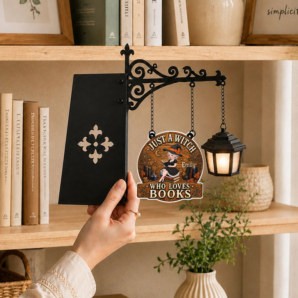 Lost In Books And Magic - Personalized Bookshelf Lantern Light Sign