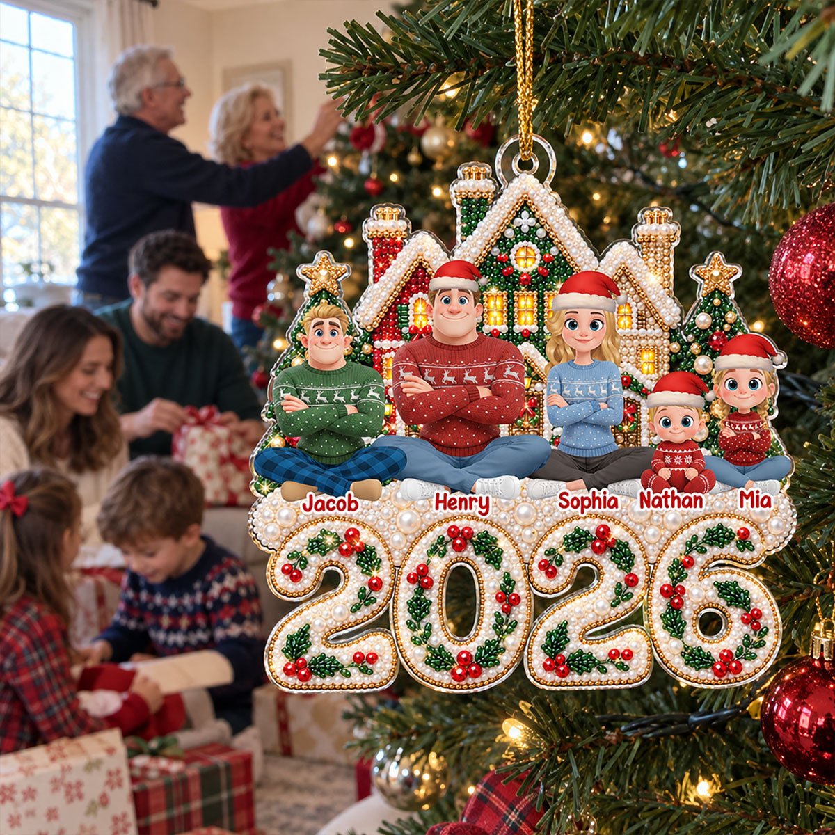 Custom Keepsake Christmas Ornament •  Where Our Christmas Begins - Personalized Acrylic Ornament