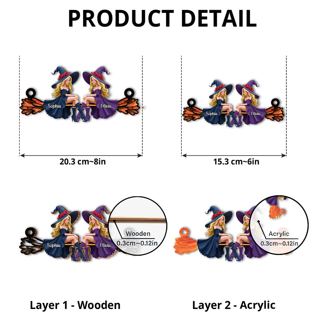 Magical Witchy Bestie - Personalized Suncatcher