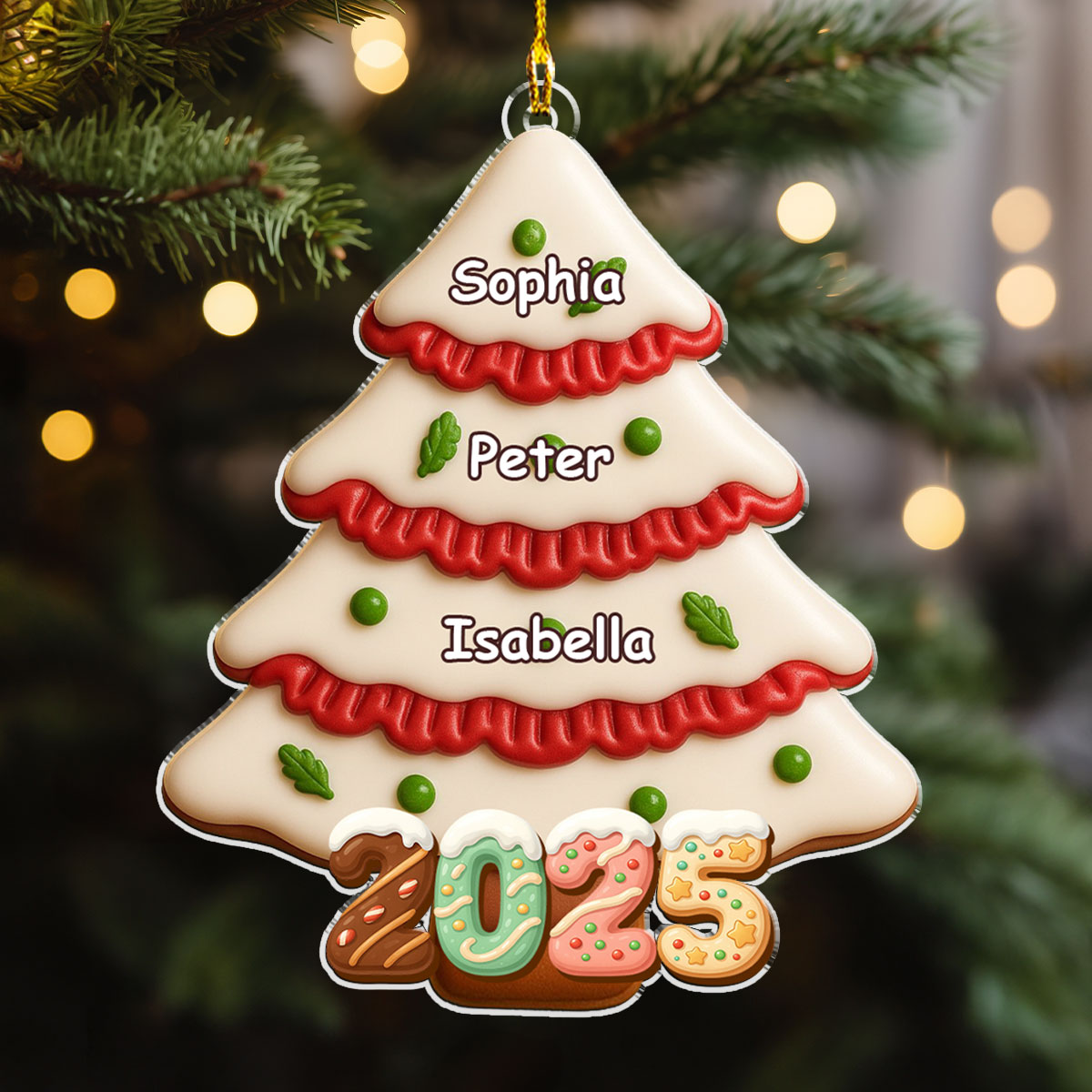 Custom Keepsake Christmas Ornament •  Christmas Cake Is Comming - Personalized Acrylic Ornament