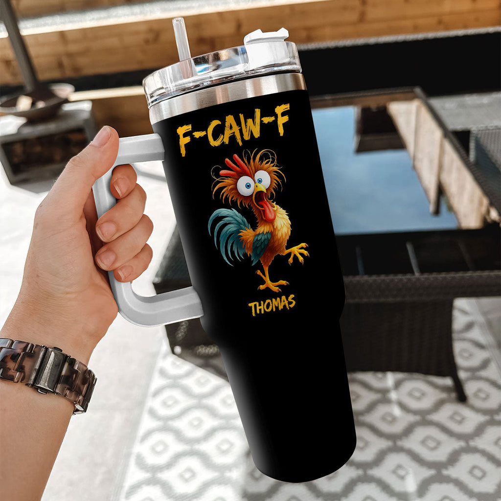 Custom Christmas Birthday Gifts For Friend, Coworker • FCAWF Chicken Humor - Personalized Tumbler