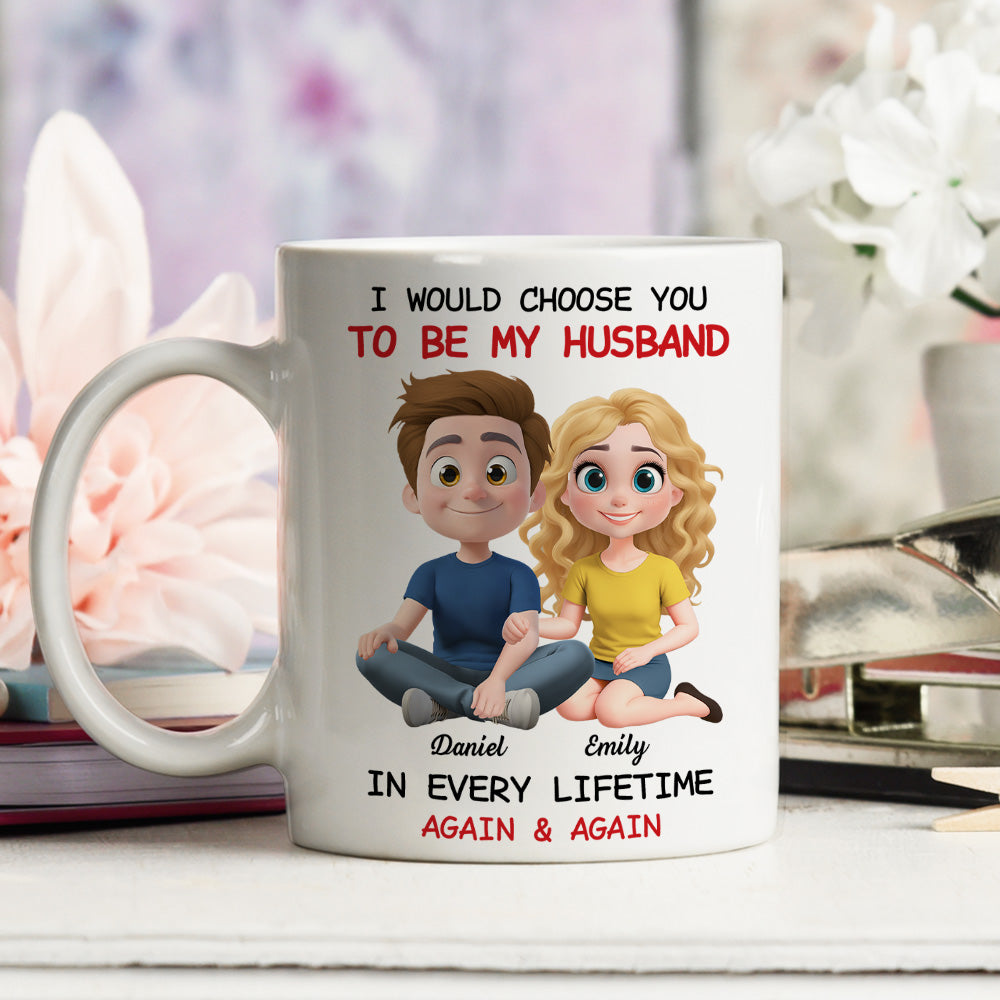 Custom Anniversary Keepsake Gifts For Couple • Always Choose You My Husband - Personalized Coffee Mug