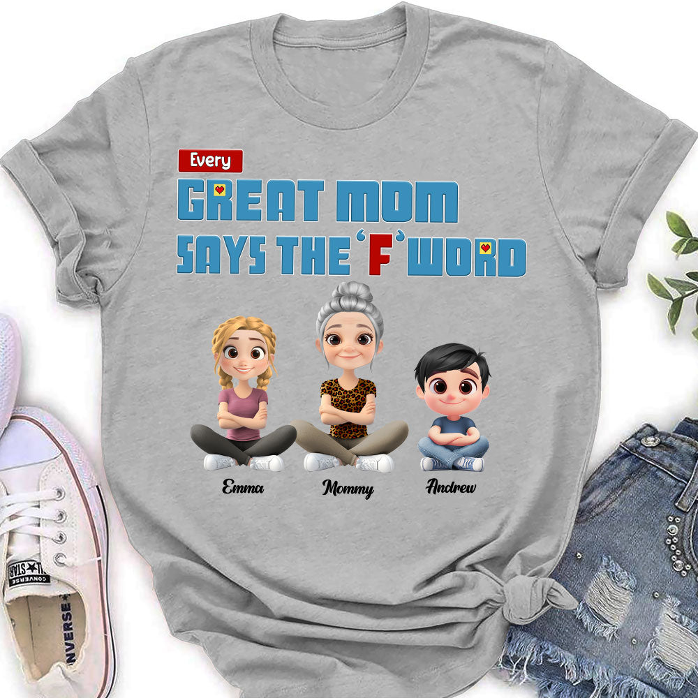 Custom Christmas Anniversary Keepsake Gifts For Wife • Every Great Mom Says F Word - Personalized Shirt