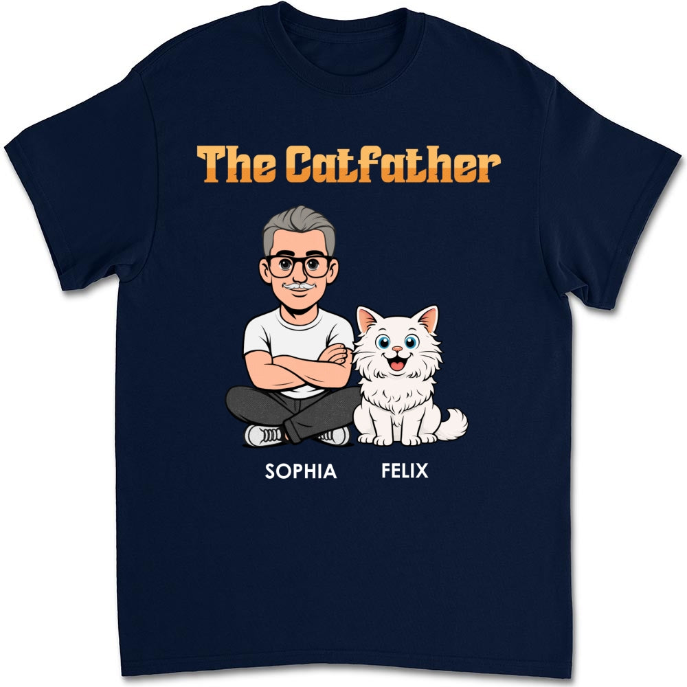 Custom Christmas & Birthday Keepsake Gift • The Catfather Retro - Personalized Shirt - Classic Tee
