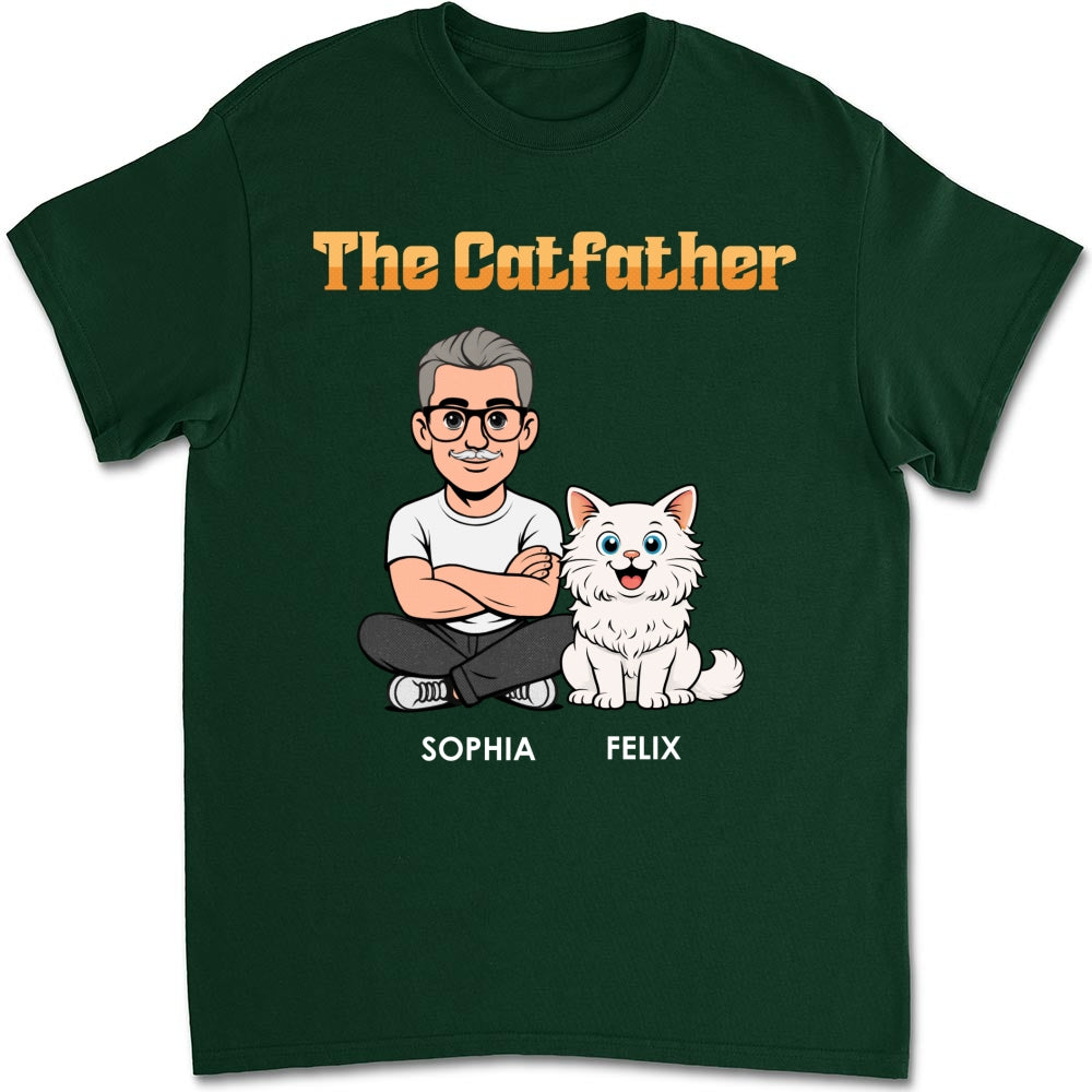 Custom Christmas & Birthday Keepsake Gift • The Catfather Retro - Personalized Shirt - Classic Tee