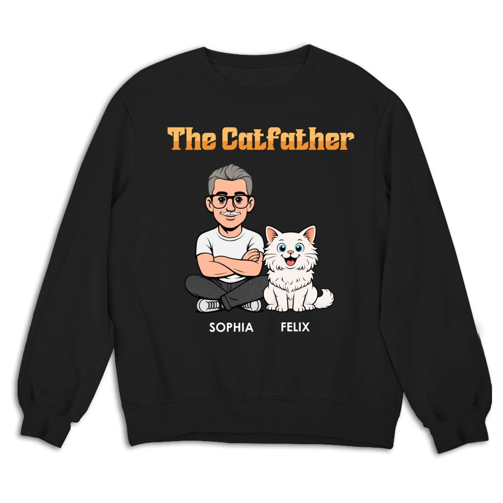 Custom Christmas & Birthday Keepsake Gift • The Catfather Retro - Personalized Shirt - Sweatshirt