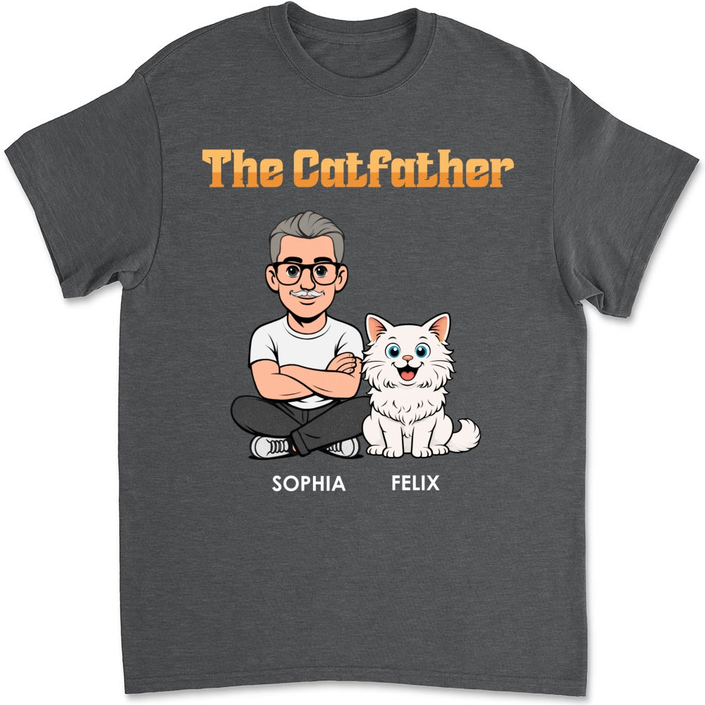 Custom Christmas & Birthday Keepsake Gift • The Catfather Retro - Personalized Shirt - Classic Tee