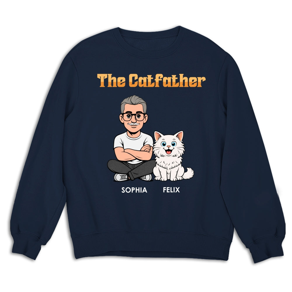 Custom Christmas & Birthday Keepsake Gift • The Catfather Retro - Personalized Shirt - Sweatshirt
