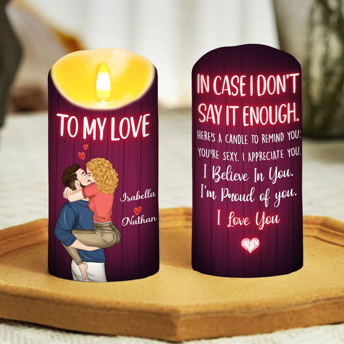 To My Love - Personalized LED Candle