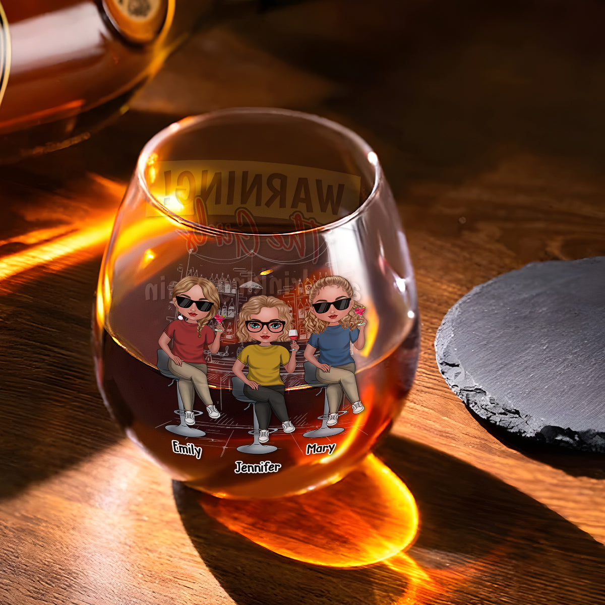 The Girls Are Drinking Again - Personalized Wine Glass