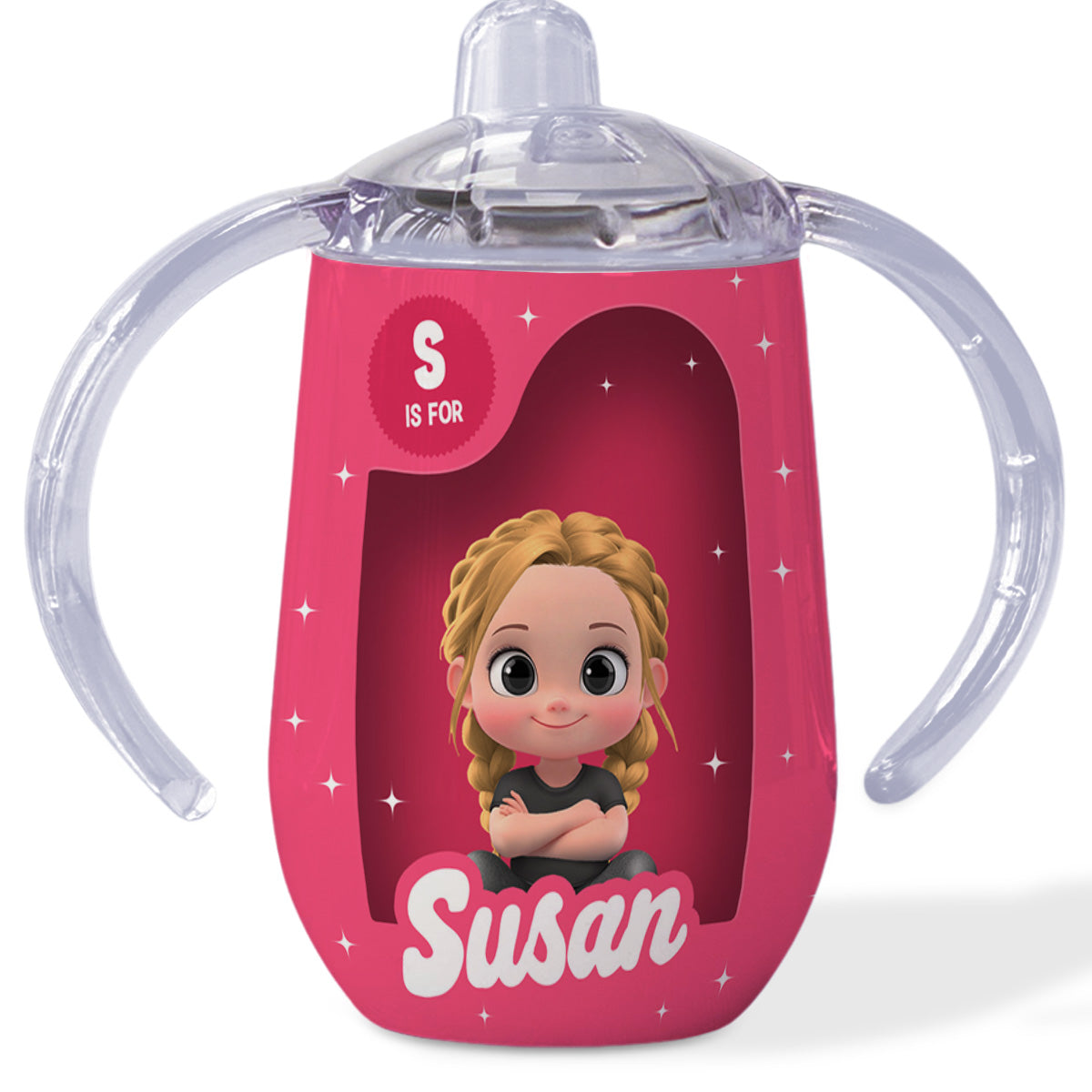 Cute Baby - Personalized Sippy Cup With Handles