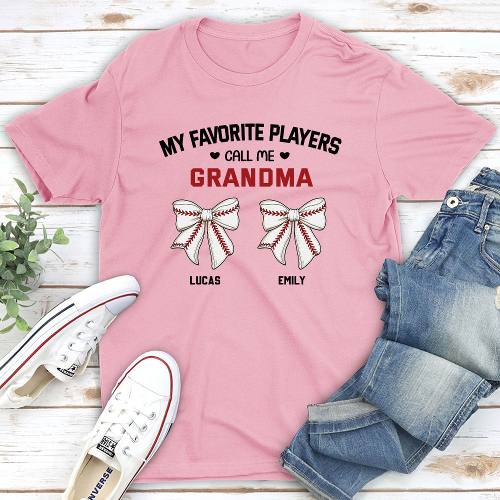 Custom Mother's Day Gift for Mom & Grandma • Grandma Favorite Player - Personalized Shirt