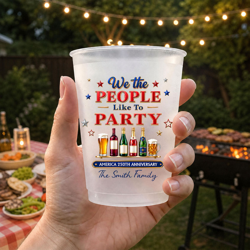 We The People Like To Party - Personalized Frosted Cup