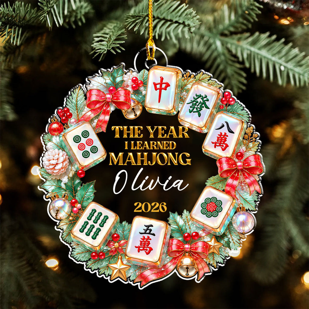 Custom Keepsake Christmas Ornament •  Mahjong Tiles - Personalized Acrylic Ornament