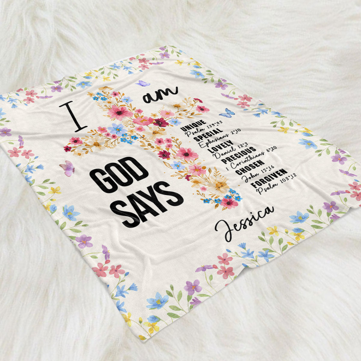 God Trusts You - Personalized Fleece Blanket