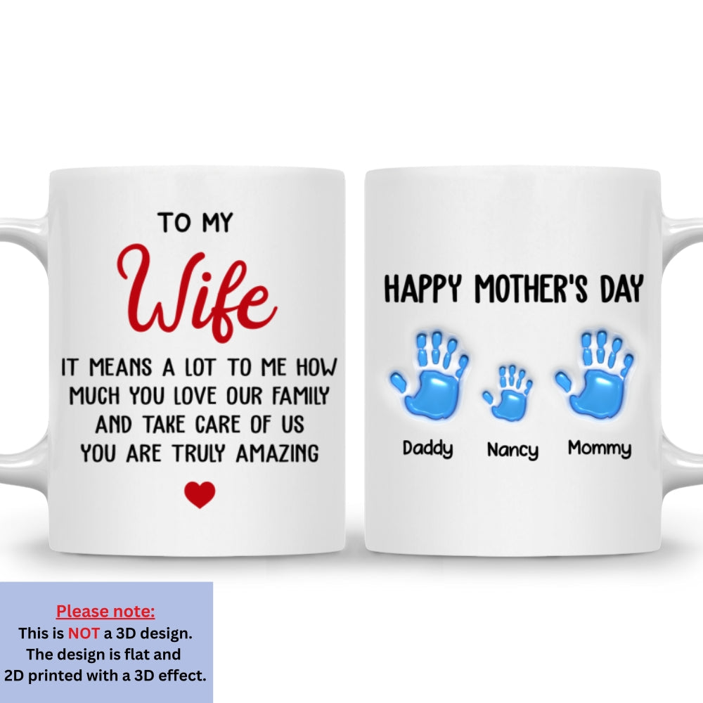 Custom Anniversary Keepsake Gifts For Couple • Amazing Wife - Personalized 3D Inflated Effect Mug