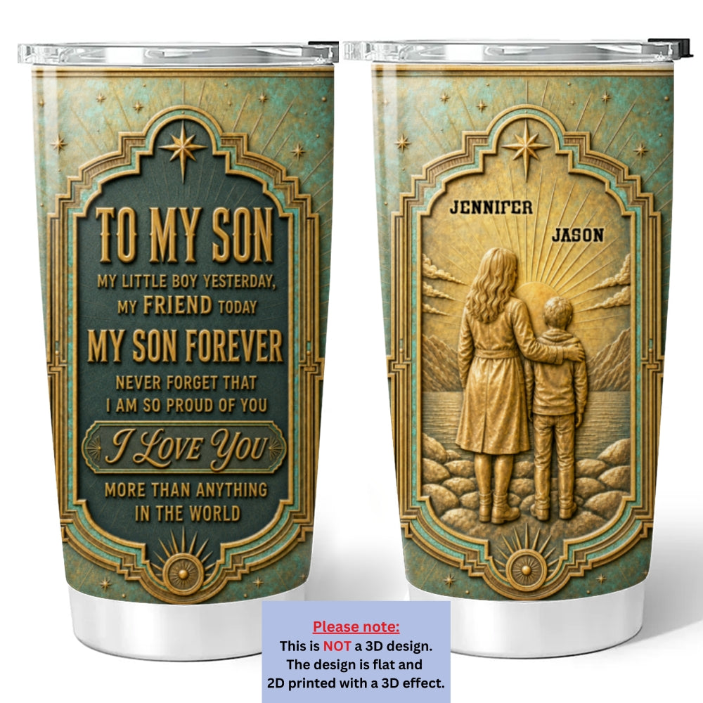 Custom Christmas Birthday Gifts For Son • You Are My Pride - Personalized 3D Effect Tumbler