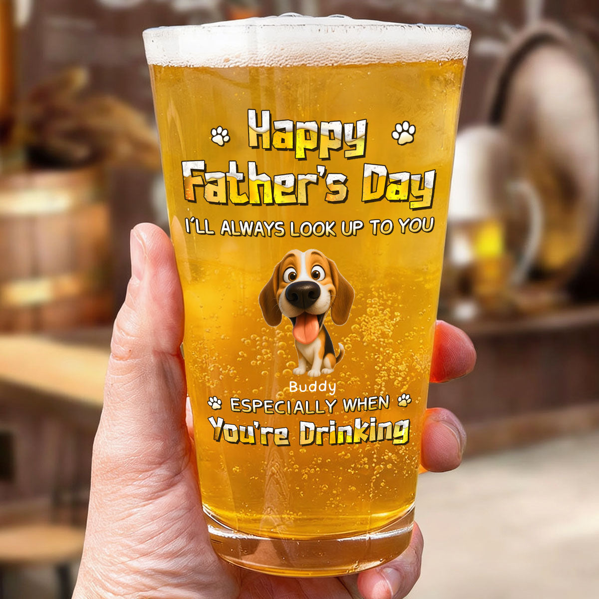 Especially When You Are Drinking - Personalized Beer Glass