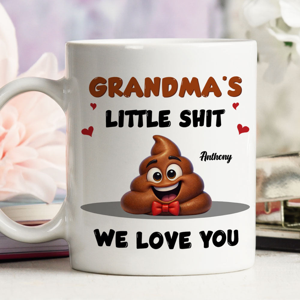 Custom Christmas & Birthday Gift For Grandma • Grandma Little Shits - Personalized Coffee Mug