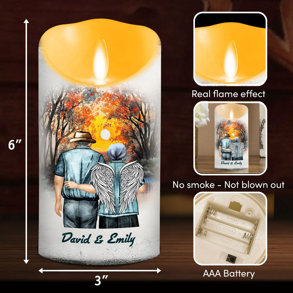 We Walked Together You And I - Personalized LED Candle