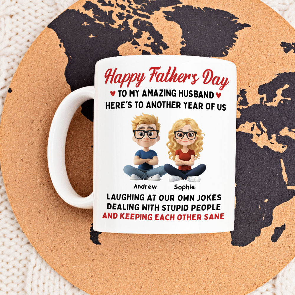 Custom Anniversary Keepsake Gifts For Couple • Laugh At Our Own Jokes - Personalized Coffee Mug