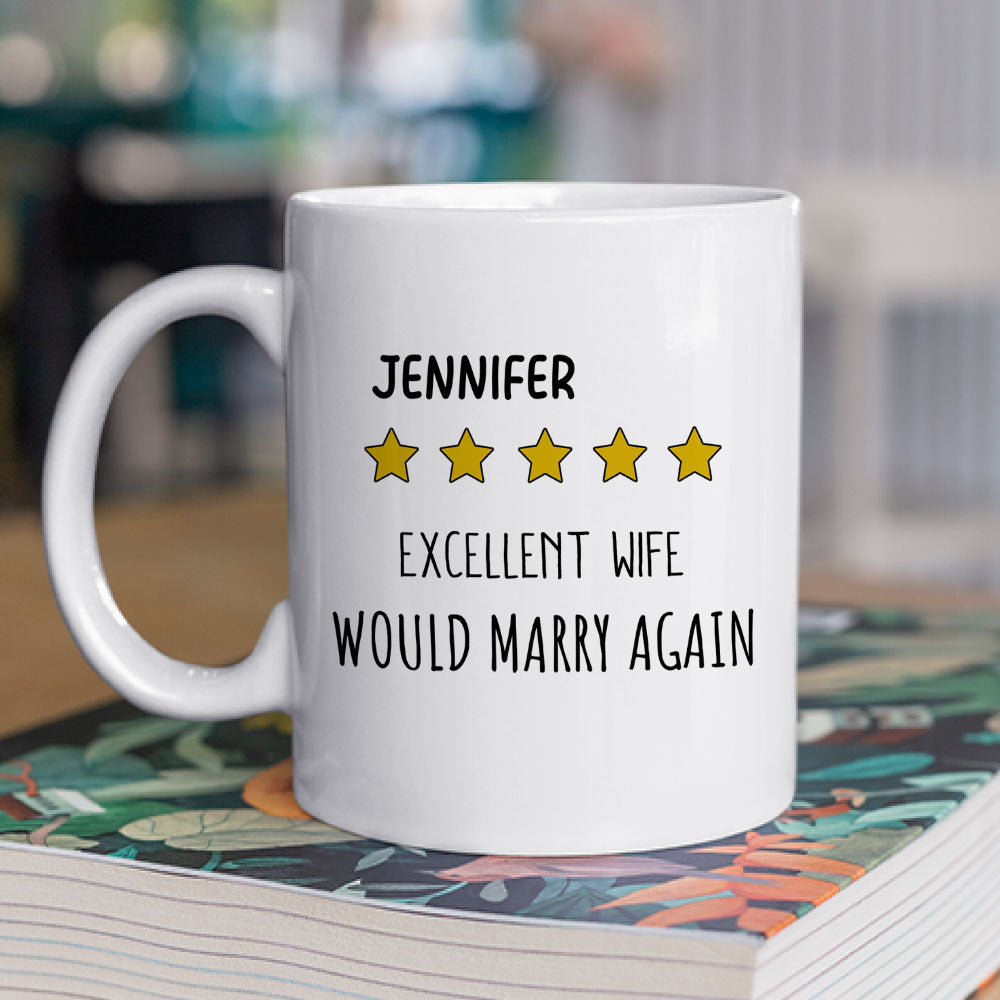 Custom Anniversary Keepsake Gifts For Couple • Excellent Wife - Personalized Coffee Mug