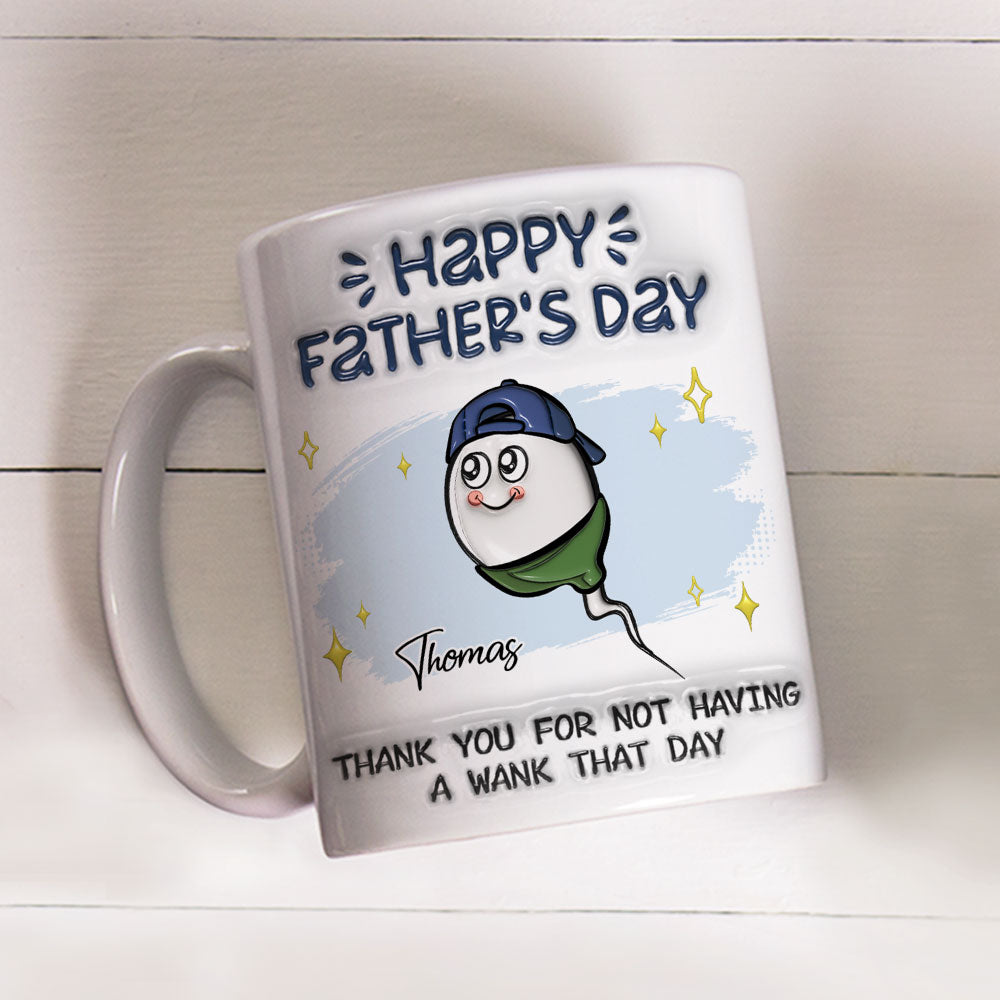 Custom Father's Day, Special Gift for Dad & Grandpa • Thanks Dad - Personalized 3D Inflated Effect Mug
