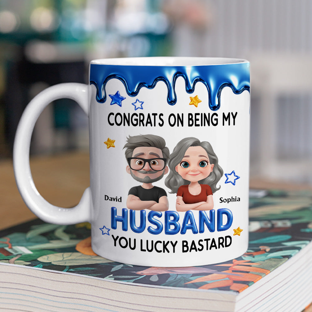 Custom Anniversary Keepsake Gifts For Couple • Congrats My Husband - Personalized Coffee Mug