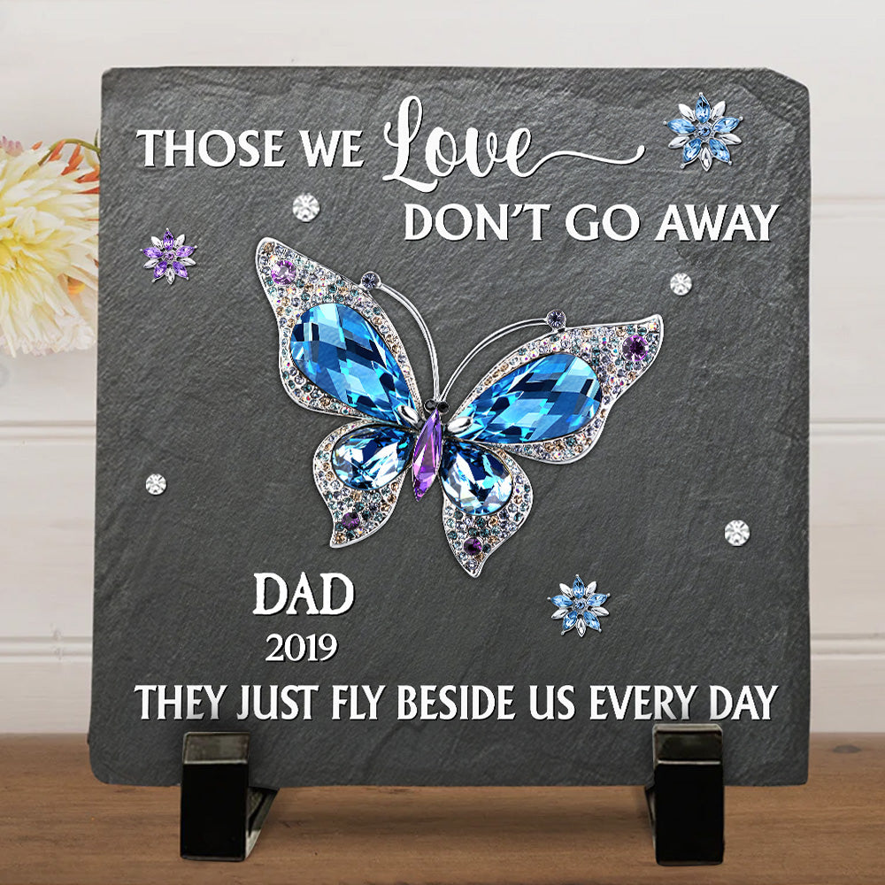 Those We Love Beside Us Every Day - Personalized Square Shaped Stone