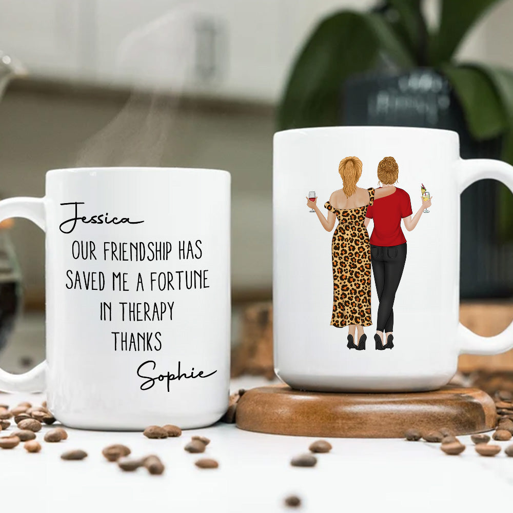 Custom Best Friend, Christmas & Birthday Friendship Keepsake Gift • Save Me A Fortune - Personalized Coffee Mug