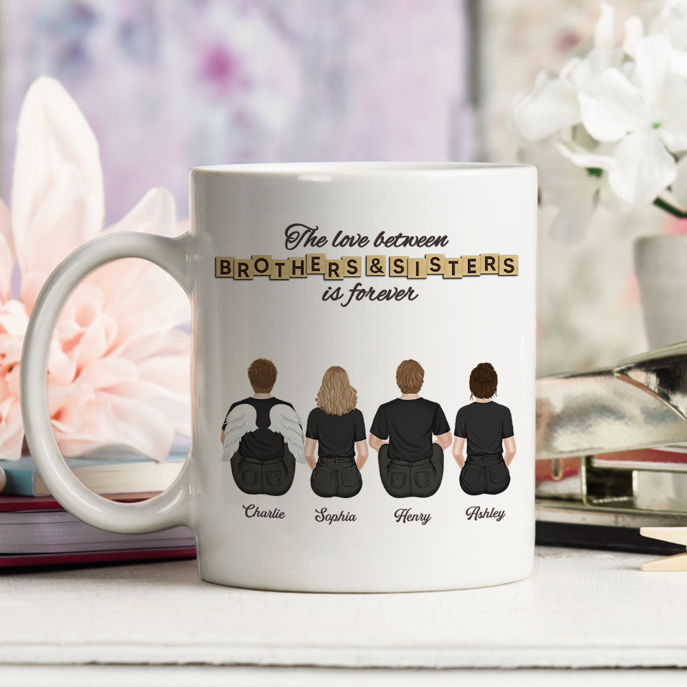 Custom Christmas & Birthday Keepsake Gift • The Love Between Brothers And Sister - Personalized Coffee Mug